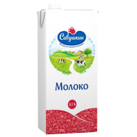 Молоко «Савушкин» ультрапастеризованное, 3.1%, 1 л.