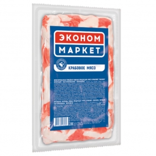 Крабовое мясо «Эконом Маркет» замороженное, 500 гр.