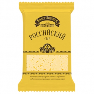 Сыр полутвердый «Брест-Литовск» Российский, 50%, 200 гр.