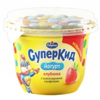 Йогурт «Суперкид» клубника-конфеты, 103 гр.
